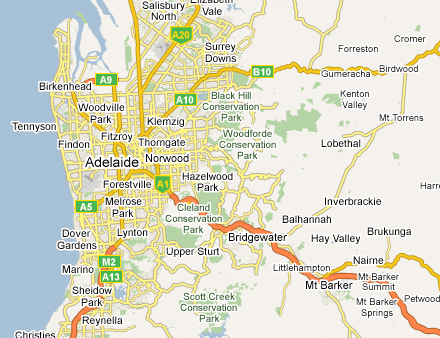 Adelaide Driving Lesson Areas
